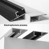 Self-Adhesive Ceiling and Wall Curtain Track, Aluminum, Single Track, Black, 5.3 m (17.4 ft) view 3