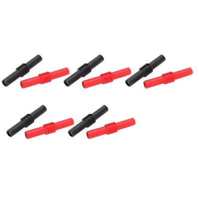 U22 Banana Plug Couplers, 4 mm PVC Extensions, 10-Pack