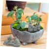CIYODO Chinese Elder Figurines in Sandstone, Zen Style, 2-Piece Set view 4