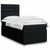 vidaXL Box Spring Bed with Mattress Black 80x200 cm Fabric view 2