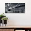 DEQORI Glass Wall Clock | Vertical 60 x 30 cm | Moon over Manhattan | XXL Design Clock view 4