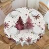 Mexpekil Round Snowflake Tablecloth, 150 cm, Wipeable, Waterproof, Stain-Resistant view 2