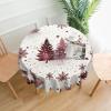 Mexpekil Round Snowflake Tablecloth, 150 cm, Wipeable, Waterproof, Stain-Resistant view 3
