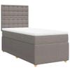 vidaXL Box Spring Bed with Mattress Taupe 90 x 200 cm Fabric view 1