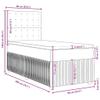vidaXL Box Spring Bed with Mattress Taupe 90 x 200 cm Fabric view 3