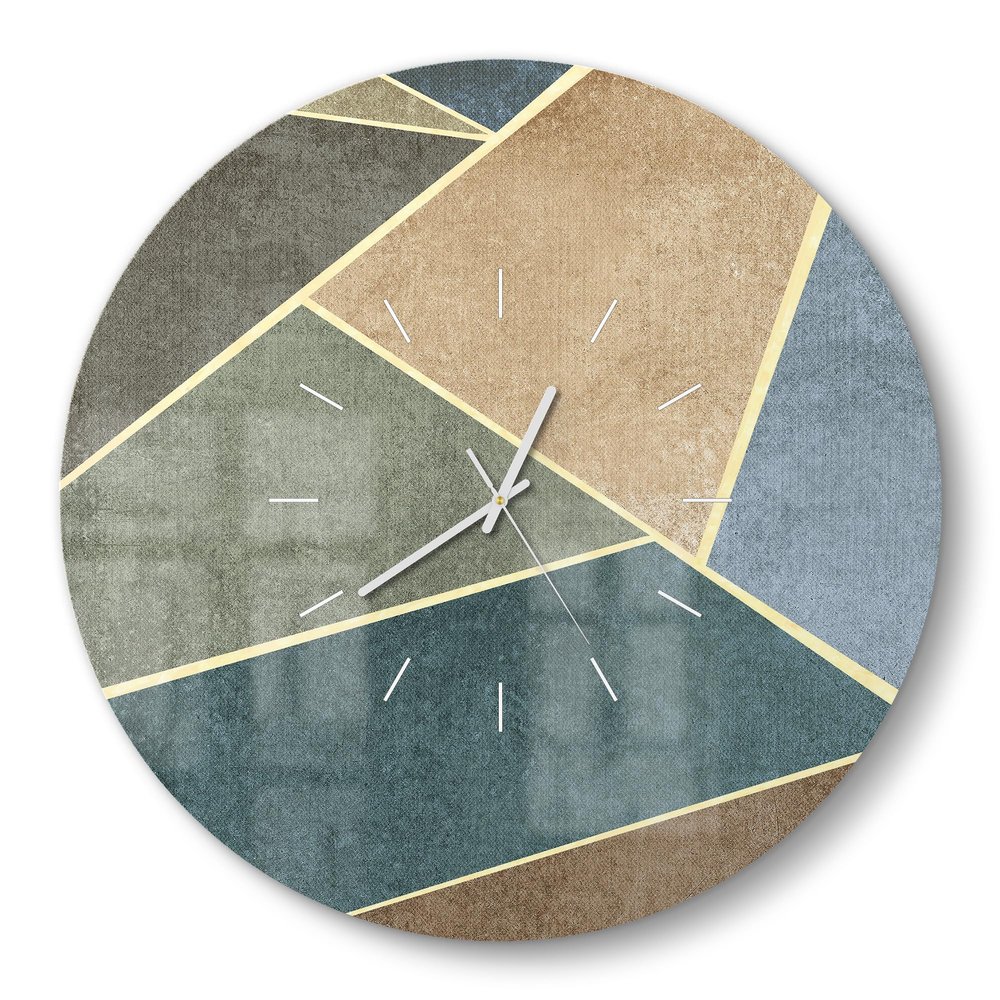 DEQORI Glass Wall Clock, Round, 50 cm, Mystical Mosaic