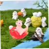 KONTONTY 10-Piece Mini Resin Dragon Statues, Cartoon Dragon Figures and Ornaments for Garden, Patio and Birthday Décor, Mixed Styles view 3