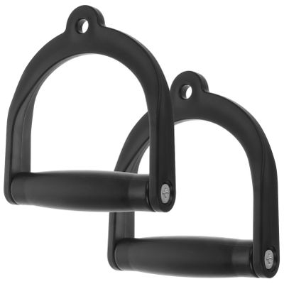 Happyyami 2-Piece Cable Pulley D-Handles, PP, Black