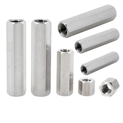 200-Piece Long Hex Coupling Nuts for Threaded Rods, M2–M6, 4 mm × M2.5
