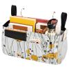 FRODOTGV Hanging Bedside Caddy Organizer, Floral Pattern, White view 1