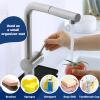 Odot Silicone Faucet Splash Guard Mat for Kitchen Sink, Blue, 35 x 14 cm view 4