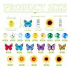 Crafans Butterfly and Sunflower Wooden Beads, Large Pack, 134 Pieces view 4
