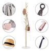 Vintage Antique Brass Coat Rack with 8 Hooks and Marble Base view 3