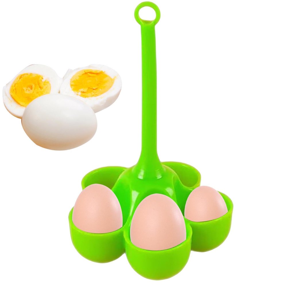 Silicone Egg Steamer with 5-Slot Rack and Anti-Scald Handle
