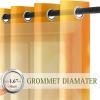 Odot Semi-Sheer 3D Thanksgiving Pumpkin Grommet Curtains, 2-Pack, 52 x 72 in, Pumpkin 1 view 4