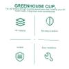 KONTONTY 50 Greenhouse Clips, PP, Green view 4
