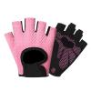 LYHYDMA Women's and Men's Half-Finger Fitness Gloves, Pink, Size S view 1