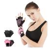 LYHYDMA Women's and Men's Half-Finger Fitness Gloves, Pink, Size S view 2