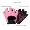 LYHYDMA Women's and Men's Half-Finger Fitness Gloves, Pink, Size S view 4