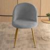 Mswborml Velvet Stretch Chair Covers, Armless, Round Back, Removable and Washable, L, 2-Pack view 2