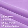 Solid Color Cotton Fitted Sheet, 183 x 190 cm, Fits Mattresses Up to 25 cm High view 2