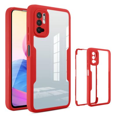 QiongniAN Case for Xiaomi Redmi Note 10 10T 5G and Poco M3 Pro 4G/5G, Red