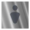 Urhome Men's Toilet Sign, V2A Stainless Steel, Anthracite Metallic, 120 × 120–230 × 230 mm view 2
