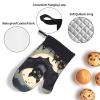 Halloween Bat Oven Mitts and Pot Holder, Grill Gloves and Cooking Holder (3-Piece Set) view 4