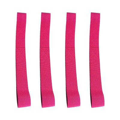 Kesurpae 4-Piece Reusable Stretch Towel Straps, Rose Red