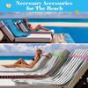 Kesurpae 4-Piece Reusable Stretch Towel Straps, Rose Red view 3