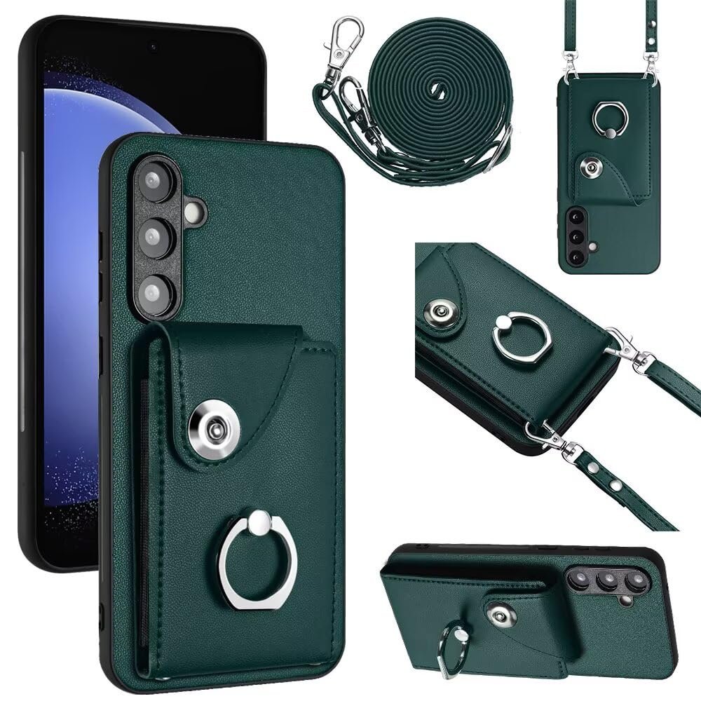 GoodcAcy Wallet Case Compatible with Samsung Galaxy S23 FE, Green