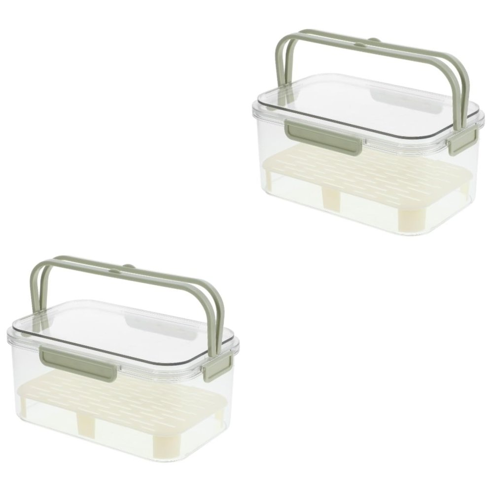 Hohopeti 2-Piece Refrigerator Fruit Storage Containers, Berry Organizer
