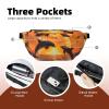 Dolphin Print Waist Bag, Adjustable, Lightweight, Black, One Size view 4