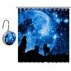 Eslifey Wolf Shower Curtain with 10 Hooks, 168 x 183 cm view 1