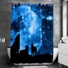 Eslifey Wolf Shower Curtain with 10 Hooks, 168 x 183 cm view 2