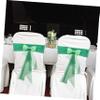 Elegant Chair Sashes, 10 Pieces, Green Satin and Gauze, Christmas Party view 2
