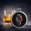 Astronaut Fire Round Stainless Steel Hip Flask, 142.7 g view 4