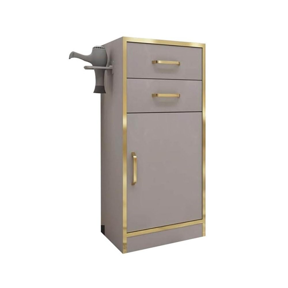 Salon Styling Station Storage Cabinet, Gray A, 35 x 30 x 80 cm