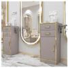 Salon Styling Station Storage Cabinet, Gray A, 35 x 30 x 80 cm view 2
