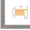 PrimeLuxe Solid Wood Picture Frame, 48 x 60 cm, Silver Gray view 2