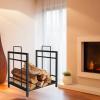 MYVVKIA Freestanding Metal Firewood Rack view 2