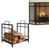 MYVVKIA Freestanding Metal Firewood Rack view 4