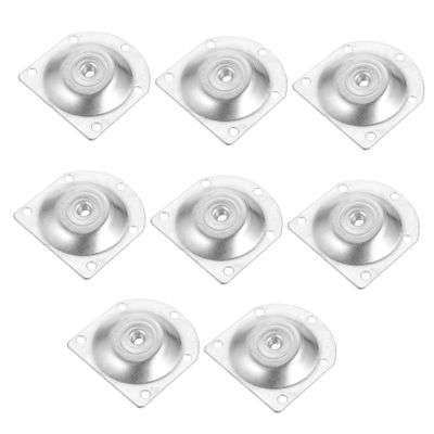 WHAMVOX 8-Piece Silver Iron Furniture Leg Mounting Plates, 12° Angled