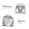 WHAMVOX 8-Piece Silver Iron Furniture Leg Mounting Plates, 12° Angled view 2