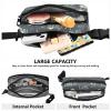 Crossbody Waist Bag for Women, Men and Teens, Gray Joystick & Doodle Pattern view 4
