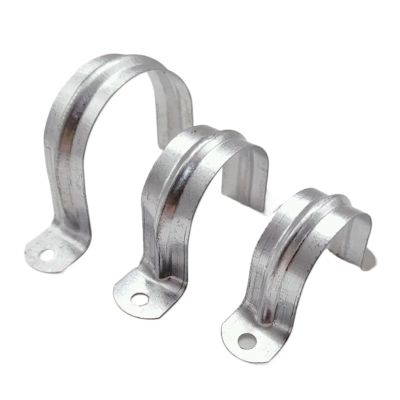UALXPAO 50/100-Piece Aluminum U-Shaped Saddle Pipe Clamps, 16/20/25/32/40/50 mm (20 mm, 50 pcs)