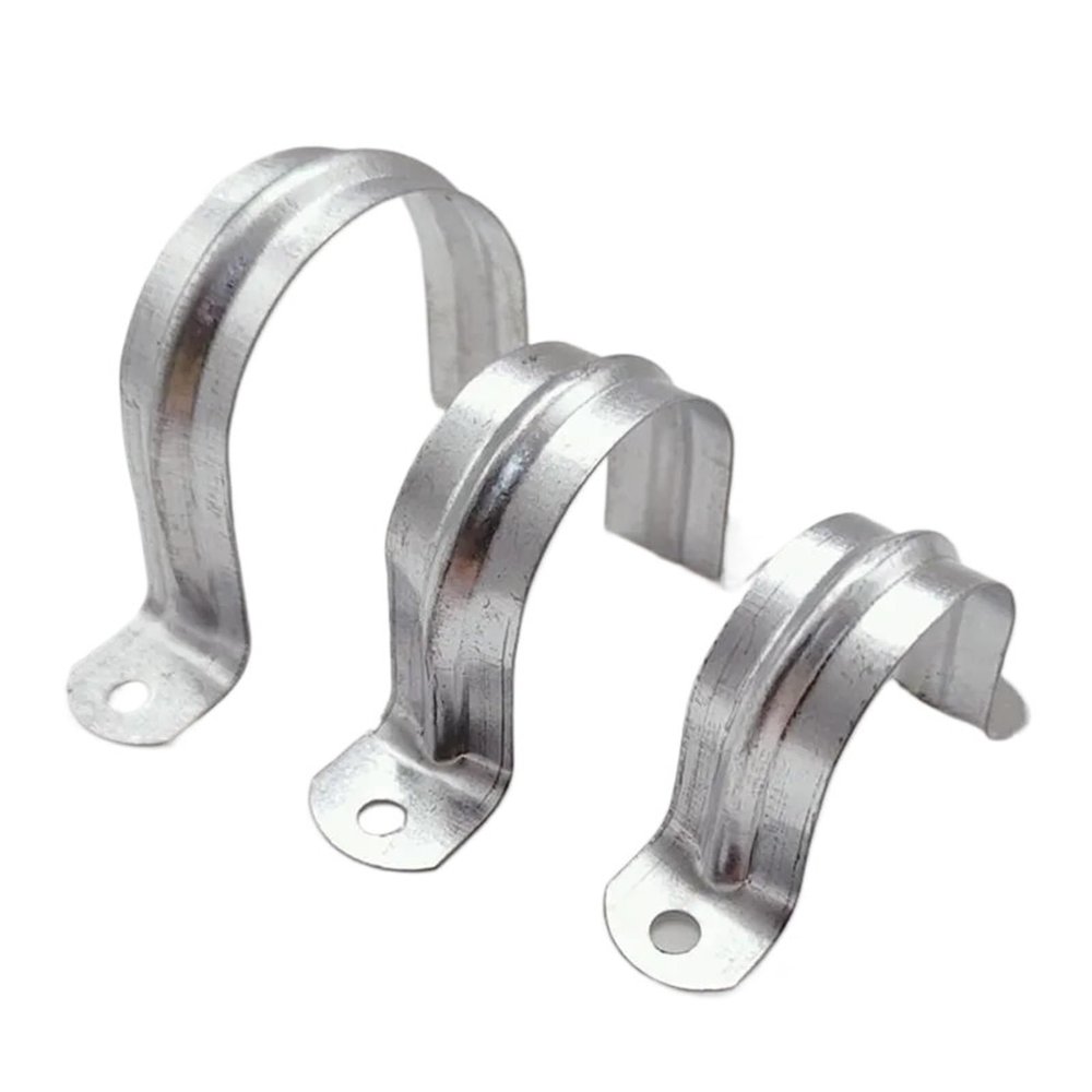 UALXPAO 50/100-Piece Aluminum U-Shaped Saddle Pipe Clamps, 16/20/25/32/40/50 mm (20 mm, 50 pcs)