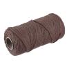 QUARKZMAN Twisted Braided Cotton Rope, Single-Strand Cord, Brown, 100 m/109 yd, 4 mm Diameter for Wall Hangings, Plant Hangers, Knitting and Macramé view 1