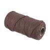 QUARKZMAN Twisted Braided Cotton Rope, Single-Strand Cord, Brown, 100 m/109 yd, 4 mm Diameter for Wall Hangings, Plant Hangers, Knitting and Macramé view 3