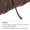 QUARKZMAN Twisted Braided Cotton Rope, Single-Strand Cord, Brown, 100 m/109 yd, 4 mm Diameter for Wall Hangings, Plant Hangers, Knitting and Macramé view 4